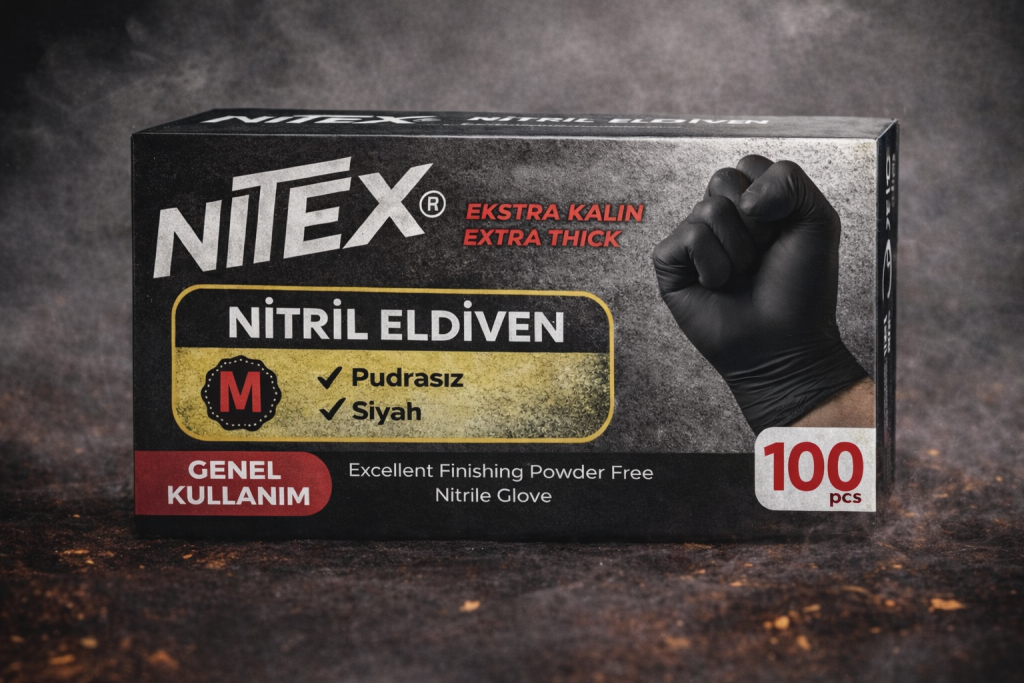 Siyah Nitril Eldiven